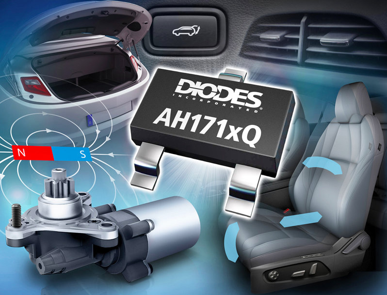 Low-voltage hall latches from Diodes enable high-sensitivity sensing in industrial and automotive applications